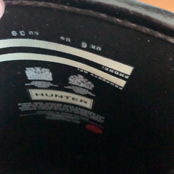 Hunter Refined Quilted Gloss Black Tall Rain Boots - Picture 9 of 12